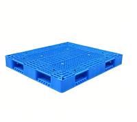 Palettes en plastique robustes Huidu AA0035 à simple face avec renforts en acier et inserts métalliques, entrée 4 directions, capacité de charge dynamique de 1,0 t pour