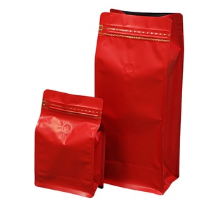 Borsa a chiusura lampo a otto lati su misura all'ingrosso con finestra sacchetti di plastica a prova di umidità per la confezione del caffè - Product Image 1