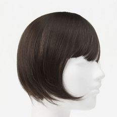 Perruques de cheveux humains humides marron naturel transparent Bang Bangs Pariet Pouch - Product Image 1