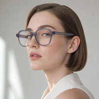 Monture de lunettes optiques unisexe multifonctionnelle, élégante et classique, en acétate, fabriquée à la main, transparente, pour la vente en gros