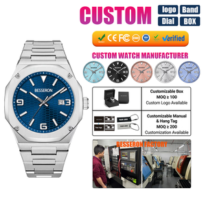 <span class=keywords><strong>Montre</strong></span> à quartz en acier inoxydable massif avec logo personnalisé <span class=keywords><strong>de</strong></span> <span class=keywords><strong>luxe</strong></span> pour hommes d'affaires, fabricant <span class=keywords><strong>de</strong></span> montres personnalisées, vente discrète, résistante à l'eau - Product Image 1