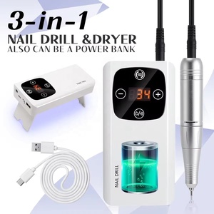 Taladro de uñas de 45000RPM, secador de uñas portátil 3 en 1 con 9 LED, <span class=keywords><strong>torno</strong></span> de uñas eléctrico profesional con herramientas de <span class=keywords><strong>manicura</strong></span> con luz UV - Product Image 4
