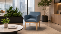 Fauteuil individuel de luxe léger pour salon d'affaires, ensemble de sièges robustes pour invités de bureau, idéal pour l'aménagement intérieur de bureaux modernes