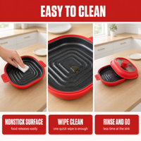Accessoires de cuisine : Plaque de cuisson en silicone pour micro-ondes avec couche de conduction thermique au fond