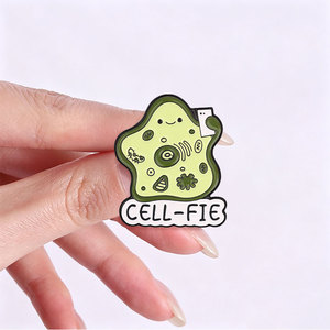 Pin de esmalte personalizado con diseño de célula, insignia metálica de biología, pin de solapa con juego de palabras científico, regalo de joyería para estudiantes y profesores - Product Image 2