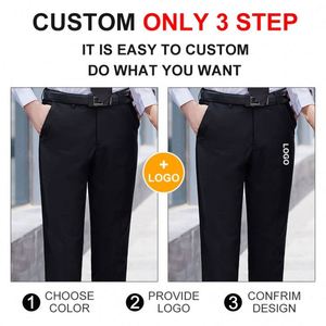 Pantalon de costume noir pour homme, coupe slim, longueur complète, nouveau style, été, bureau, affaires - Product Image 3
