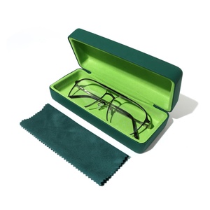 Hộp Đựng Kính Mắt Cứng Kim Loại Sắt Da Pu Màu Trơn Hình Chữ Nhật Ngoại Cỡ Thời Trang Hộp Đựng Kính Râm Cận Thị Hộp Đựng Kính Mắt - Product Image 4