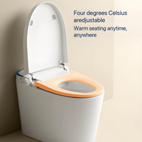 Vente en gros de toilettes intelligentes modernes en céramique monobloc avec bidet intégré, chasse d'eau automatique, affichage LED intelligent et lumière nocturne