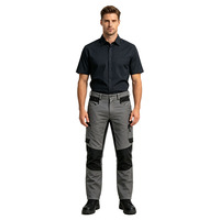 Pantalon de travail professionnel OEM personnalisé, multipoches, avec genouillères renforcées pour la construction industrielle