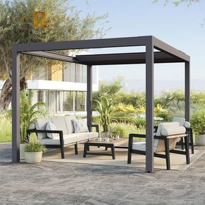 Pergola motorisée en aluminium robuste et personnalisée, imperméable, pour terrasse américaine et villa de luxe - Product Image 1