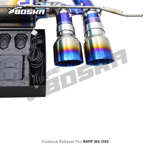 ท่อไอเสียแบบ Catback Valvetronic สำหรับ BMW M3/M4 G80/G82 M2 G87 S58 3.0T ปี 2021-2024 แบบตรงรุ่น พร้อมท่อ MidPipe ความยาวเท่ากัน และดีไซน์แบบ Z-Pipe - Product Image 6
