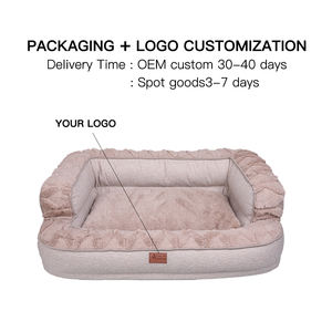Hersteller Großhandel benutzer definierte Logo Plüsch Hunde bett Haustier Lieferant - Product Image 3