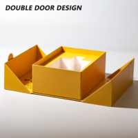 Boîte recyclable créative imprimée de luxe personnalisée boîte en carton double porte ouverte couvercle boîte de papier d'emballage de cadeau avec plateau intérieur Eva