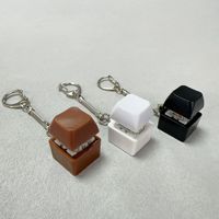 Bouton de décompression à haute transparence pour clavier mécanique, bouton anti-stress amusant pour les doigts, porte-clés de décompression