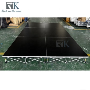 Non-slip Platform Stage with Blue Skirts for Dj Clubs Portable Stage Sale - Product Image 4