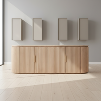 Meuble TV de salon en bois massif de style américain simple avec commode et rangement, personnalisable, livraison en kit
