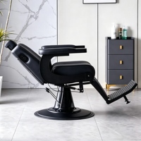 Chaise de salon ergonomique inclinable à 360 degrés avec pompe hydraulique professionnelle - Siège en similicuir durable