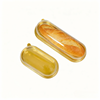 Boîte d'emballage alimentaire jetable en PET JS Packaging, boîte de rangement pour pain, boîte à pain pour boulangeries et pâtisseries
