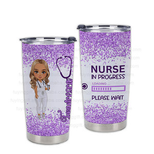 Taza de vaso de estetoscopio con tapa, botella de agua aislada al vacío, 20oz, regalo de agradecimiento a la semana - Product Image 5