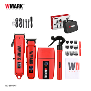 <span class=keywords><strong>Kit</strong></span> de barbier WMARK NG-1605KIT 4 en 1, tondeuse à cheveux haute vitesse, tondeuse, rasoir, avec flacon pulvérisateur, emballé dans un sac de barbier pour usage professionnel - Product Image 1
