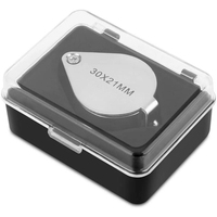 Loupe de bijoutiers 30X21mm loupe de bijoux portable loupe pliable, pour gemmes, pièces de monnaie, antiquités, timbres