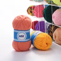 Fil à tricoter multicolore 100% acrylique, vente en gros, 10 pièces