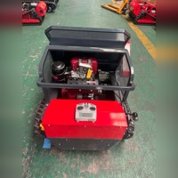 Tondeuse télécommandée à pente de 55 degrés, 72 lames à fléaux, chenilles, moteur diesel auto-chargeant pour le débroussaillage des talus