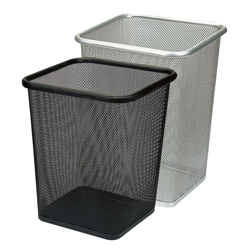 Корзина из проволочной сетки квадратная с открытым верхом для мусора, корзина для бумаги, корзина для мусора для офиса и дома