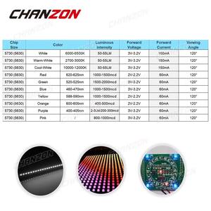 5730 <span class=keywords><strong>5630</strong></span> स्ड एलईडी लाइट उत्सर्जक डायोड चिप गर्म सफेद हरे नीले पीले रंग का नारंगी बैंगनी 0.1w 0.2w 0.5w लैंप बीड - Product Image 4