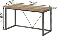 Table d'ordinateur extensible en acier au design moderne pour bureau à domicile, mobile, d'occasion
