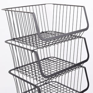 <span class=keywords><strong>4</strong></span> 계층 롤링 유틸리티 카트, 과일 및 야채 저장 카트, 야채 바구니 쓰레기통 주최자 - Product Image 4