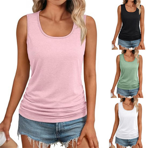 Débardeur <span class=keywords><strong>blanc</strong></span> <span class=keywords><strong>moulant</strong></span> sexy pour femme, idéal pour le yoga, la gym et le sport, personnalisable avec logo - Product Image 1
