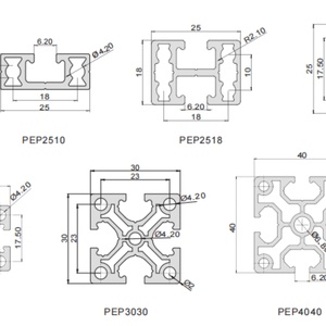 อุปกรณ์ประกอบโปรไฟล์อะลูมิเนียม CRG รุ่น PEP2525-2000 - Product Image 3