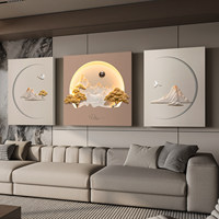 Peinture décorative moderne de luxe léger, créative, montagne, arbre, oiseau, élégante, haut de gamme, salon, canapé, fond de mur