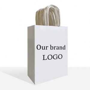 Bolsa de Papel Kraft para Compras, con Asas de Cuerda, Color Verde, Grado Alimenticio, Reciclada, Roja, para Sándwiches, Venta al por Mayor de Fábrica - Product Image 4