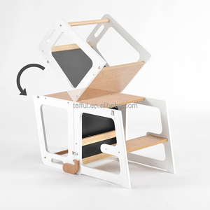 baby learning tower wooden montessori <b>toddler</b> step <b>stool</b> adjustable kitchen helper - Product Image 4