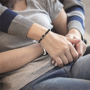 Tai Chi Yin Yang Gossip Charm Bracelet Couple Bijoux Réglable Tissé À <span class=keywords><strong>La</strong></span> Main Corde Bracelets pour Les Amoureux Saint Valentin Cadeau - Product Image 5