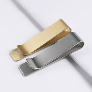<span class=keywords><strong>Pince</strong></span> à billets en métal avec logo personnalisé de haute qualité pour portefeuille en cuir pour hommes pinces à stylo de bureau d'affaires - Product Image 2