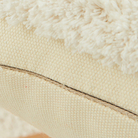 Housse de coussin décorative ethnique à rayures bohèmes pour la décoration de la maison avec pompon