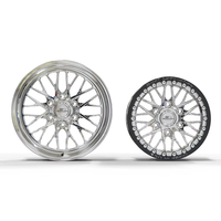 Jantes de drag VG 15 17 18 pouces 6x139.7 6x5.5 en aluminium forgé poli avec design maillé pour camions de drag Silverado Sierra