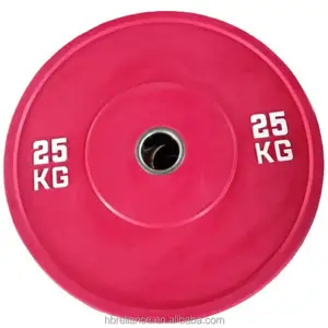 Factory Wholesale Gym Narrow Edge Color All Rubber Barbell Weight Plate 1- 25kg weight plates