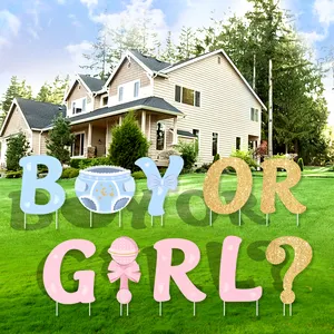 Custom Outdoor Welcome Newborn New Baby Yard Sign it's A Girl or boy Yard Signs Gender Reveal Decoration Yard Signs