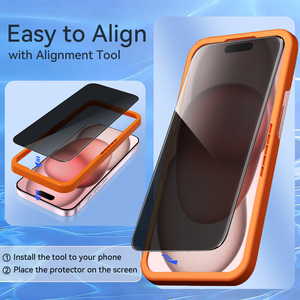 For 13/14/15/16/17 Pro Max Privacy Tempered Glass <strong>Screen</strong> <strong>Protector</strong> 28AG Matte Anti-Spy 9H Hardness 2.5D Curved Edge - Product Image 3