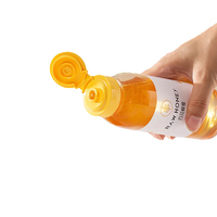 Tendance 2023 Chine Vente en gros Bouteilles de miel 40 calibres Scellés PET extrudés Anti-fuite Transparent Écologique Pivotant 0,5-1L