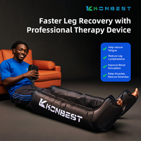 Bottes de massage à compression d'air à 4 chambres Konbest pour la récupération des jambes, la physiothérapie, la relaxation des pieds et du corps