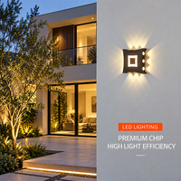 Applique murale LED moderne en aluminium, étanche IP65, 3500K, pour extérieur et intérieur, idéale pour jardin, cour, balcon, allée, décoration