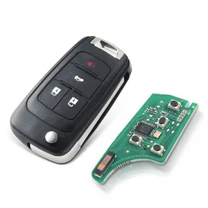 Chevro-le Kunci Fob Lipat Remote Tombol 3 + 1, Gantungan Kunci Mobil untuk Chevrolet Cruze Malibu Aveo Spark Sail Orlando Key 433MHz Chip ID46