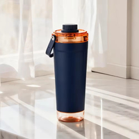 Botol Shaker Vakum Stainless Steel Klasik 600ML untuk Gym, Protein, Olahraga, Logam, Bebas BPA, Tumbler Terisolasi, Mug Kopi untuk Kantor