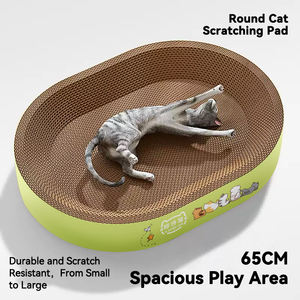 Alles-In-Één Grote Ruimte Kattenbed Gigantische Ovale Kattenkrabplank En Slaapspel Slijtvaste Vier Seizoenen Dierbenodigdheden - Product Image 3