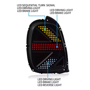 Ensemble <span class=keywords><strong>de</strong></span> feux arrière pour <span class=keywords><strong>MINI</strong></span> <span class=keywords><strong>Cooper</strong></span> F55 F56 2014-2021, LED DRL, clignotant séquentiel, <span class=keywords><strong>feu</strong></span> <span class=keywords><strong>de</strong></span> freinage, <span class=keywords><strong>feu</strong></span> <span class=keywords><strong>de</strong></span> <span class=keywords><strong>recul</strong></span> - Product Image 6
